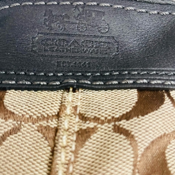 Coach duffle bleeker hobo Signature logo canvas Bag crossbody 11437 - Picture 7 of 16